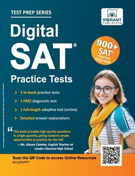 Paperback Digital SAT Practice Tests: 900+ SAT Practice Questions Book