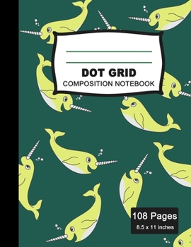 Paperback Dot Grid Composition Notebook: Beautiful Large (8.5 x 11 inches) - 100+ Dotted Pages Black Dotted Notebook - Journal for School and College Students, Book