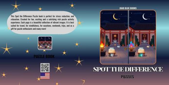 Paperback Spot The Difference Puzzles Book: 8.5" x 8.5" (21.59 x 21.59 cm) | For Adults | Puzzles with Solution keys | The Perfect Cognitive and Brain exercise | Screen-free entertainment Book