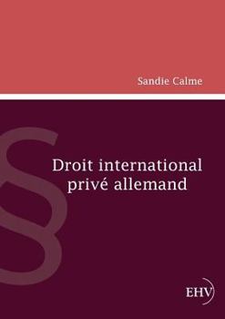 Paperback Droit International Prive Allemand [German] Book