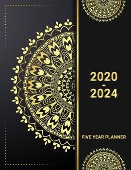 Paperback 5 Year Planner 2020 - 2024: The Bright 5 Year Planner Calendar Book 2020-2024 Size 8.5 x 11 Inch, 60 Months Calendar, 5 Year Appointment Calendar, Book
