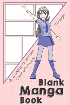 Paperback Blank Manga Book: Blank comic book for aspiring mangaka - 6 x 9 in - 100 pages - Draw and Create your Anime Book