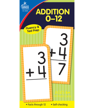 Cards Addition 0-12 Flash Cards, Ages 6 - 8 Book