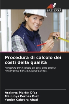 Paperback Procedura di calcolo dei costi della qualità [Italian] Book
