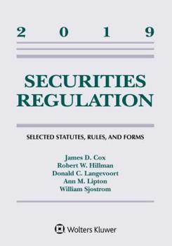 Paperback Securities Regulation: Selected Statutes, Rules, and Forms, 2019 Book