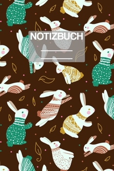 Notizbuch A5 Muster Hase Hasen Ostern Winter: - 111 Seiten - EXTRA Kalender 2020 - Einzigartig - Kariert - Karo - Raster - Geschenk - Geschenkidee