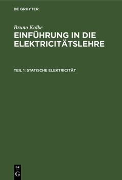 Hardcover Statische Elektricität [German] Book