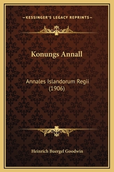 Hardcover Konungs Annall: Annales Islandorum Regii (1906) [Hebrew] Book