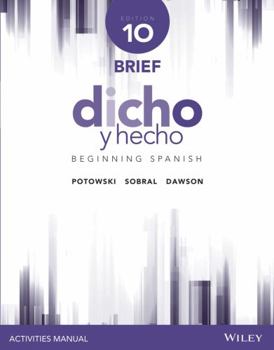 Paperback Dicho Y Hecho: Beginning Spanish [Spanish] Book