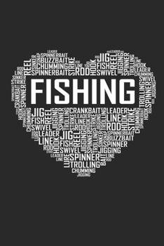 Fishing Heart: 6x9 Ruled Notebook, Journal, Daily Diary, Organizer, Planner