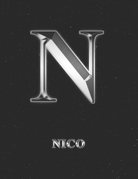 Nico: 2 Year Weekly Planner with Note Pages (24 Months) | Silver Effect Personalized Custom Letter N Initial First Name | 2020 - 2021 | Week Planning ... | Plan Each Day, Set Goals & Get Stuff Done
