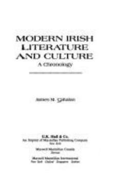Hardcover Modern Irish Literature and Culture: A Chronology [Large Print] Book
