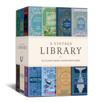 Gift A Vintage Library: 50 Classic Book Cover Postcards Book