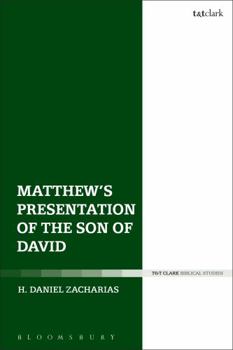 Hardcover Matthew's Presentation of the Son of David Book