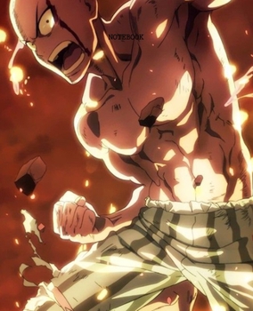 Notebook: One Punch Man Anime Soft Glossy Cover Graph Paper Pages Book 7.5 x 9.25 Inches 110 Pages