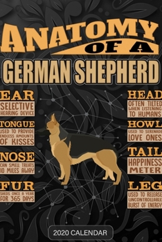 Anatomy Of A German Shepherd: German Shepherd 2020 Calendar - Customized Gift For German Shepherd Dog Owner
