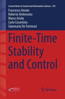Paperback Finite-Time Stability and Control Book