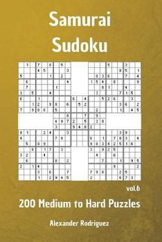 Paperback Samurai Sudoku Puzzles - 200 Medium to Hard vol. 6 Book