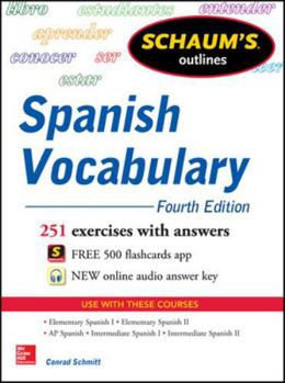 Paperback Schaum's Outline of Spanish Vocabulary, 4th Edition Book