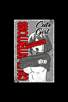 Cute Girl WAIFU MATERIAL CRUEL INTENSTIONS: Dot Grid Journal - Cute Girl Waifu Material Hentai Costume Funny Halloween Gift - Black Dotted Diary, ... Writing, Travel, Goal, Bullet Notebook