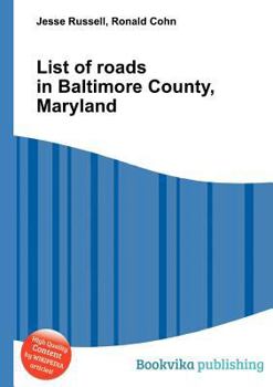 Paperback List of Roads in Baltimore County, Maryland Book