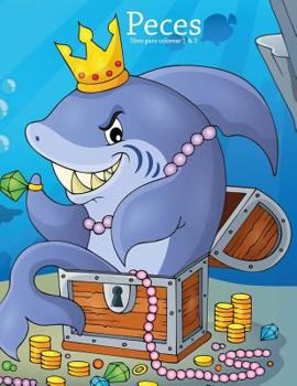 Paperback Peces libro para colorear 1 & 2 [Spanish] Book