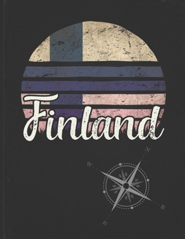 Finland: Finn Vintage Flag Personalized Retro Gift Idea for Coworker Friend or Boss  Undated Planner Daily Weekly Monthly Calendar Organizer Journal