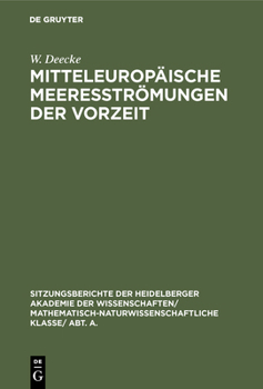 Hardcover Mitteleuropäische Meeresströmungen der Vorzeit [German] Book