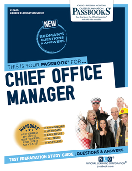 Paperback Chief Office Manager (C-2400): Passbooks Study Guide Volume 2400 Book