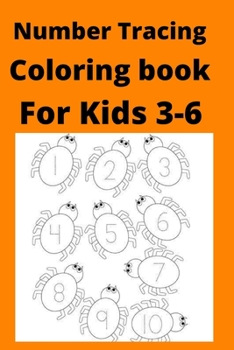 Paperback Number Tracing Coloring book For Kids 3-6 [Large Print] Book