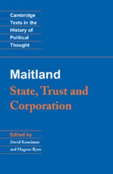 Paperback Maitland: State, Trust and Corporation Book