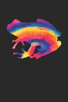 Tie Dye Frog Notebook - Frogs Gift - Vintage Frog Lover Journal - Tie Dye Diary for Frog Lovers Zookeepers Endangered Animal Activists: Medium ... Diary, 110 page, Lined, 6x9 (15.2 x 22.9 cm)