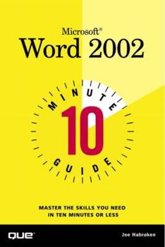 Paperback 10 Minute Guide to Microsoft Word 2002 Book