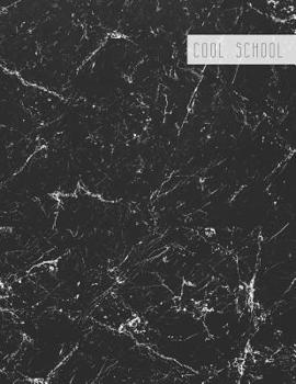 Paperback Cool School: Large College Ruled Notebook for Homework School or Work Black Marble Book