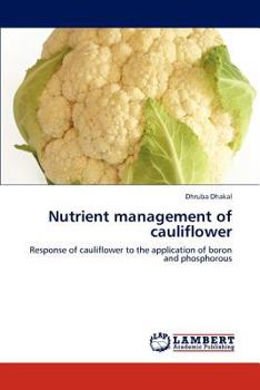 Paperback Nutrient management of cauliflower Book