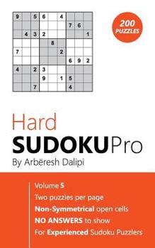 Paperback Sudoku: Hard Sudoku Pro Book for Experienced Puzzlers (200 puzzles), Vol. 5 Book