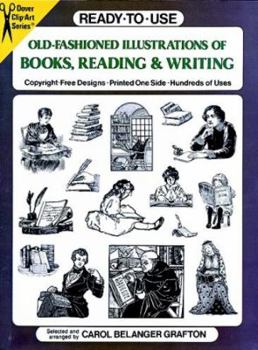 Paperback Ready-To-Use Old-Fashioned Illustrations of Books, Reading and Writing Book