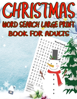 Paperback Christmas Word Search Large Print Book For Adults: Fun Puzzlers Large Print Word Search Books [Large Print] Book