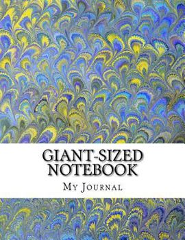 Paperback Giant-Sized Notebook: Giant-Sized Notebook/Journal with 500 Lined & Numbered Pages: Blue Abstract Cover Design Composition Notebook (8.5 X 1 Book