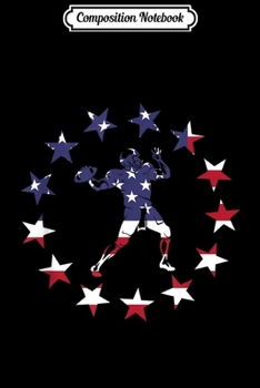 Composition Notebook: USA American Flag Quarterback Gift Pro Football Player Coach Journal/Notebook Blank Lined Ruled 6x9 100 Pages
