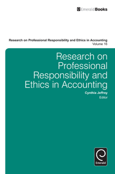 Hardcover Research on Professional Responsibility and Ethics in Accounting Book
