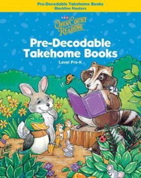 Paperback Open Court Reading: Pre-Decodable Takehome Blackline Masters Grade Pre-K Book