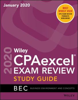 Paperback Wiley CPAexcel Exam Review January 2020 Study Guide: Business Environment and Concepts Book