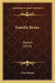 Paperback Familie Brake: Roman (1919) [German] Book