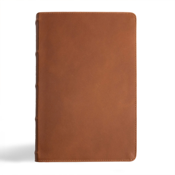 Leather Bound CSB Men's Daily Bible, Brown Genuine Leather, Indexed Book