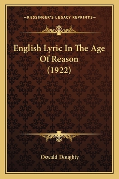 English Lyric in the Age of Reason