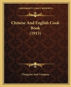 Paperback Chinese And English Cook Book (1913) Book