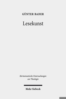 Hardcover Lesekunst: Eine Theologie Des Lesens [German] Book