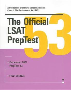 Paperback The Official LSAT PrepTest: Dec 2007 Form 7LSN74 Book