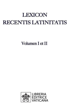 Hardcover Lexicon Recentis Latinitatis [Latin] Book
